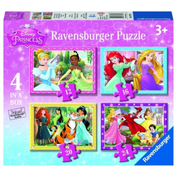 Puzzle 4w1 Księżniczki Disney